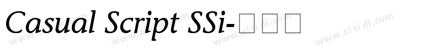 Casual Script SSi字体转换